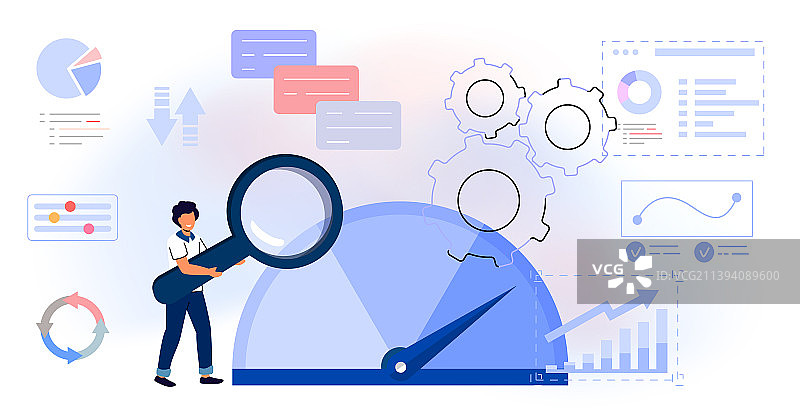 用于业务比较工具的基准概念图片素材