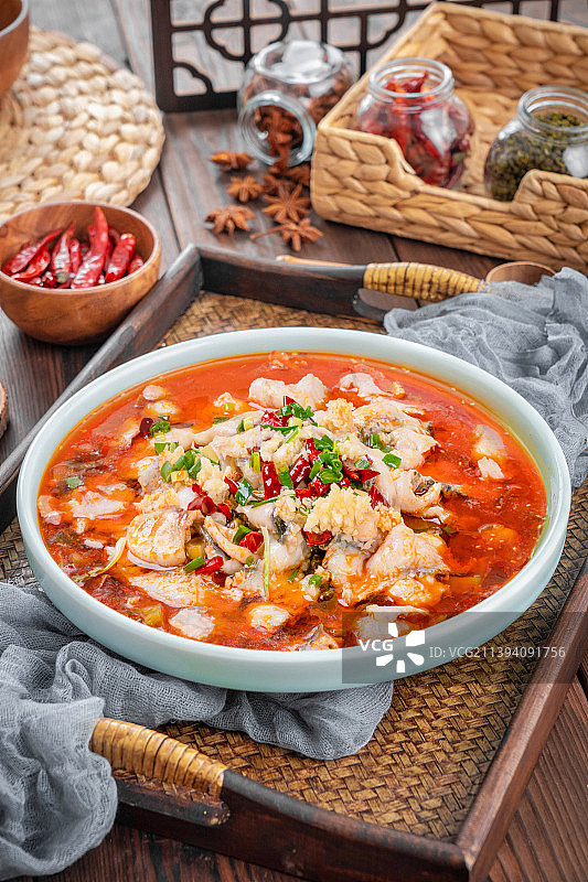 中餐传统美食舌尖美味水煮鱼图片素材