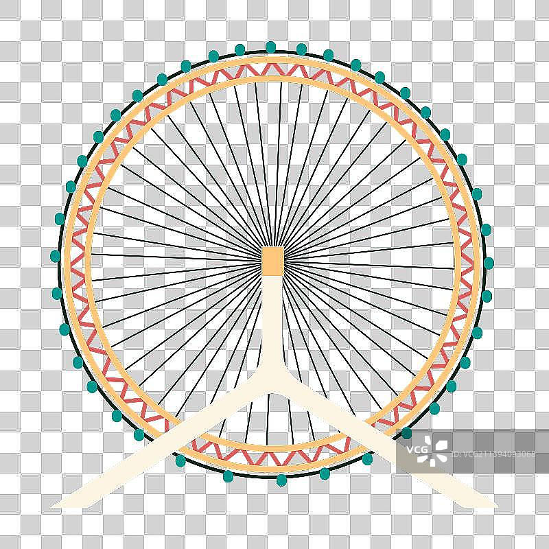 天津眼摩天轮插画素材图片素材