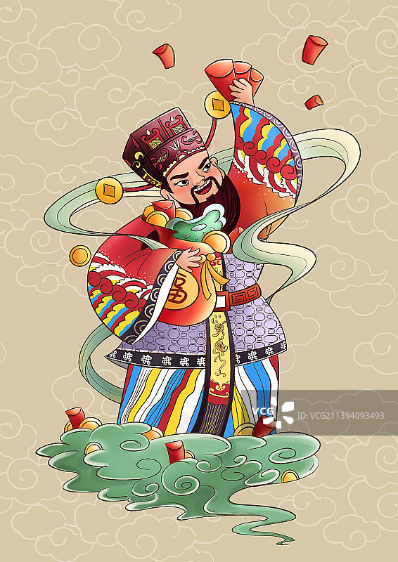 新春财神送红包图片素材