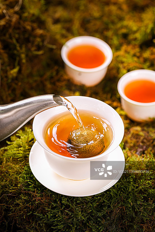 小青柑茶汤茶水图片素材