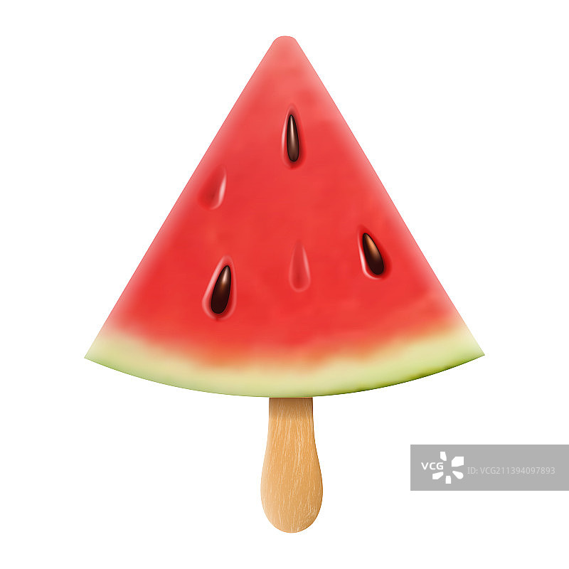 木板上的西瓜冰棒图片素材