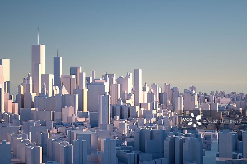 城市，天际线，建筑群，C4D图片素材