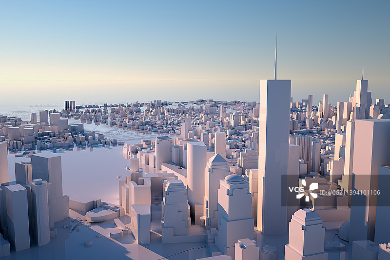 城市，天际线，建筑群，C4D图片素材