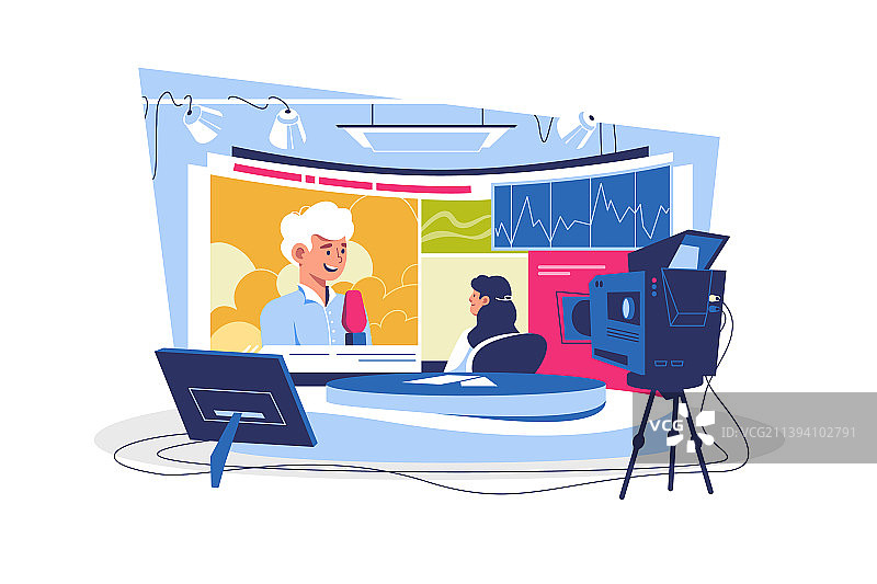 新闻直播间图片素材