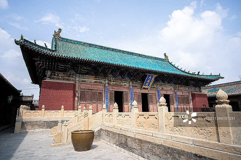 山西省忻州市代县全国重点文物保护单位代州文庙建筑大成殿风光图片素材