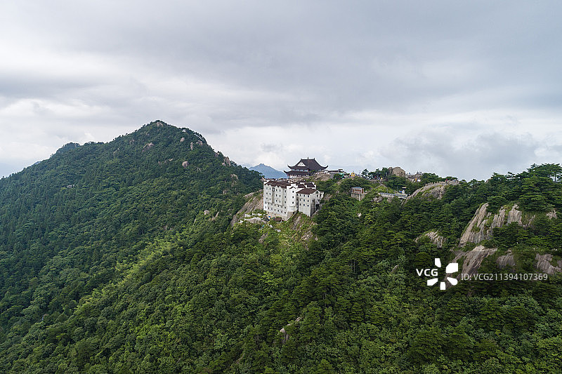 航拍中国安徽省池州市九华山地质公园图片素材