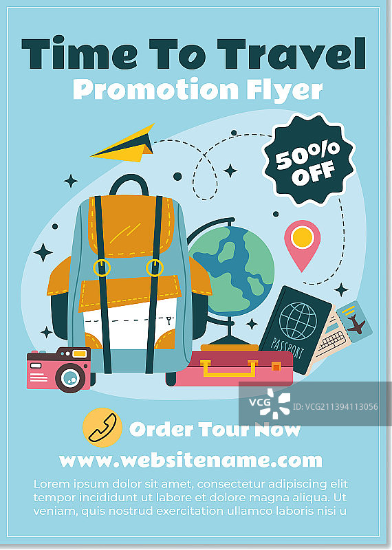 旅游宣传单页设计图片素材