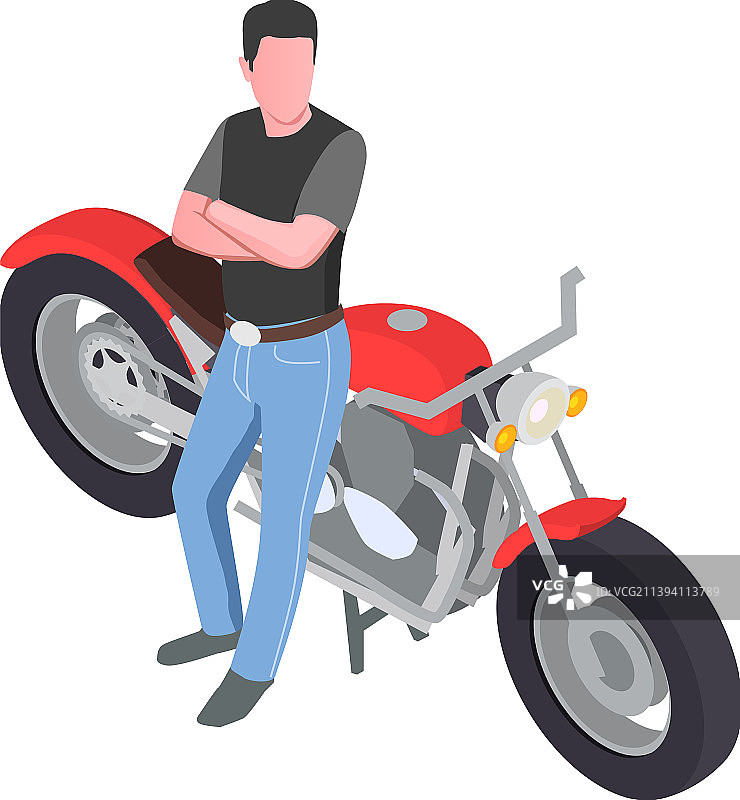 2.5D骑行者图片素材