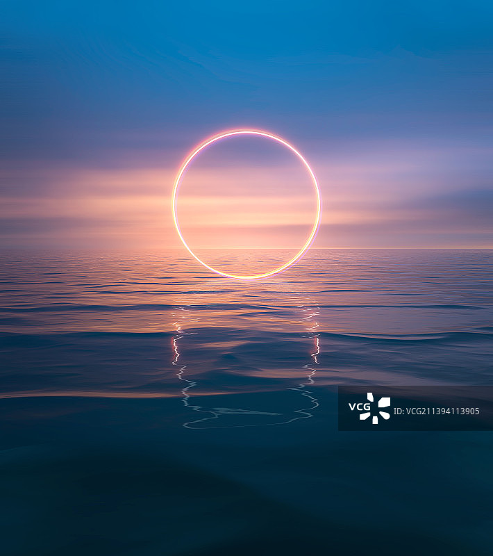 青海湖日落时海景映衬着戏剧性的天空科技概念背景图片素材