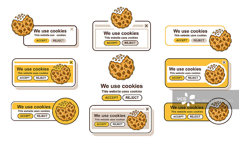 网络Cookies跟踪使用网站数据安全图片素材