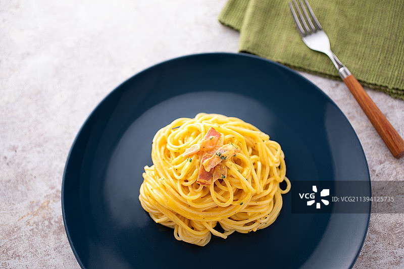 卡 bonara 意大利面图片素材