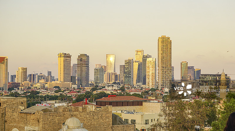 以色列特拉维夫城市天际线图片素材