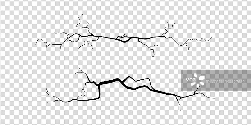 混凝土或地面因老化产生的裂缝图片素材