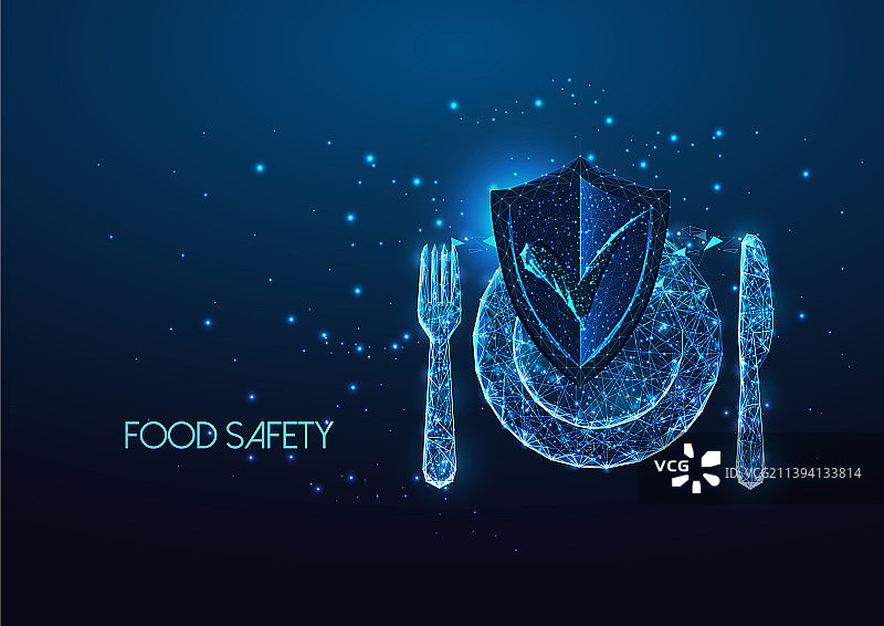 未来食品安全概念发光图图片素材