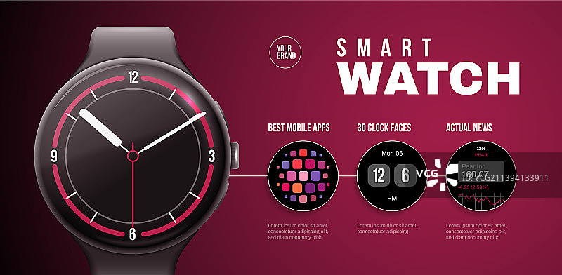 智能手表横版海报图片素材