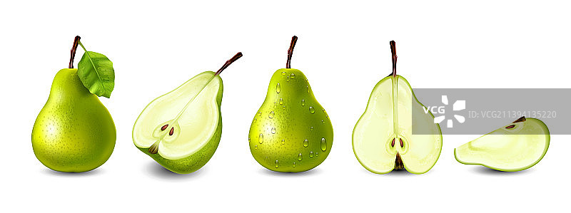 逼真梨子套装图片素材