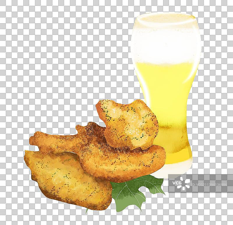 炸鸡啤酒图片素材
