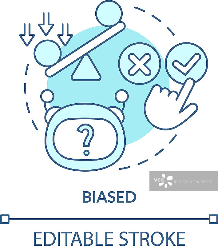 有偏差的蓝绿色概念图标图片素材