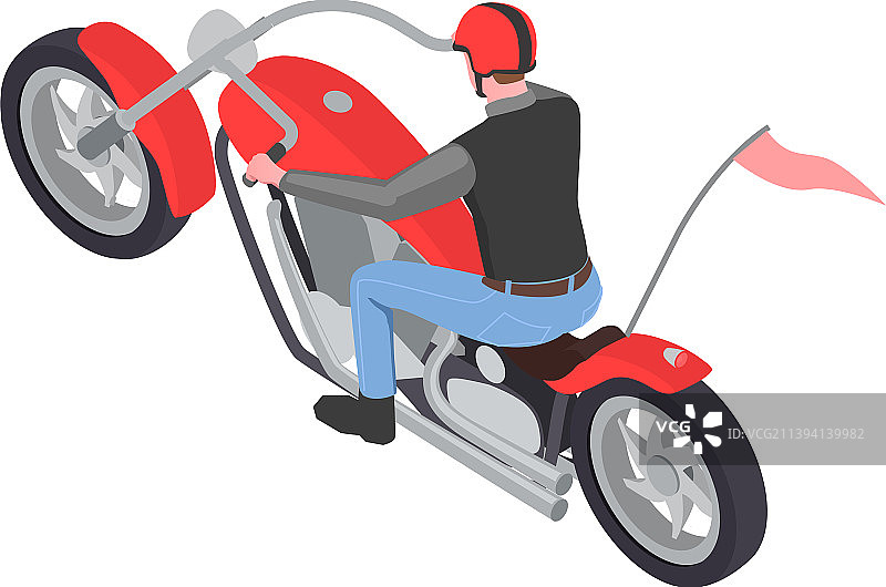 2.5D骑行者图标图片素材