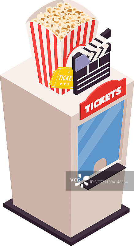 电影院售票处构图图片素材