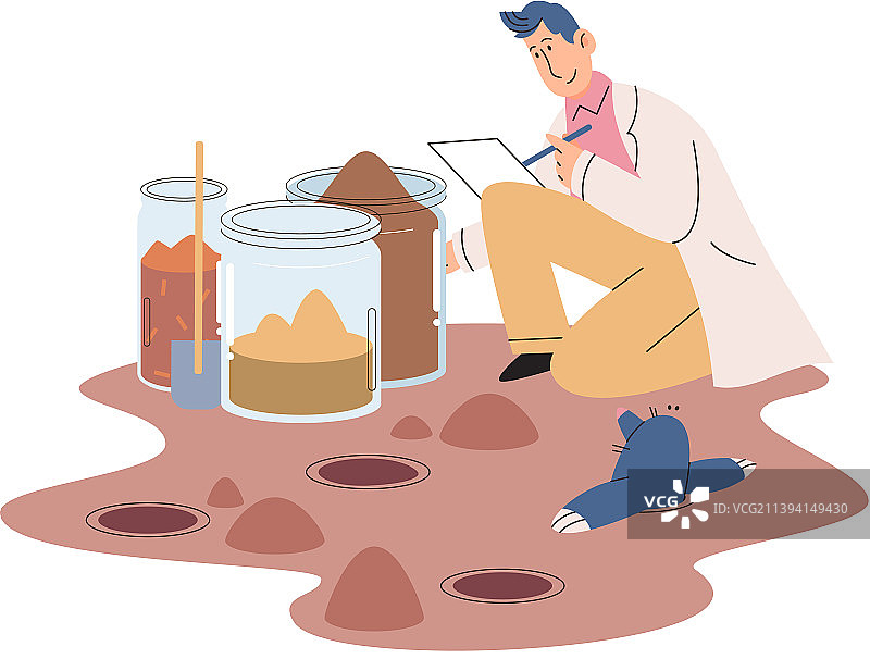 土壤分析与土地污染或结构图片素材