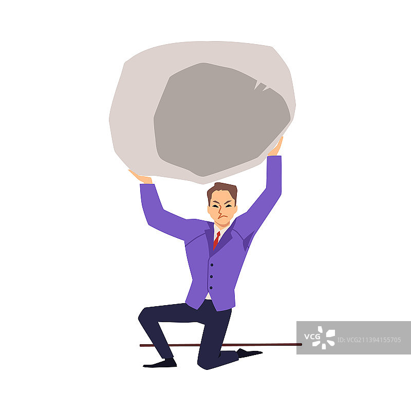 男人举起石头图片素材