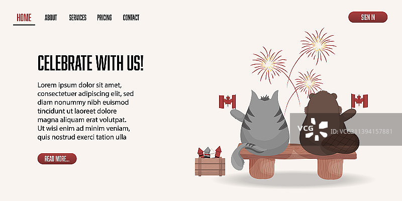 加拿大国庆日网页设计图片素材