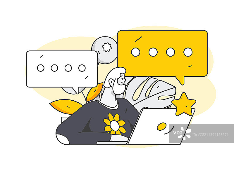 与咨询顾问进行沟通扁平矢量概念运营插画图片素材