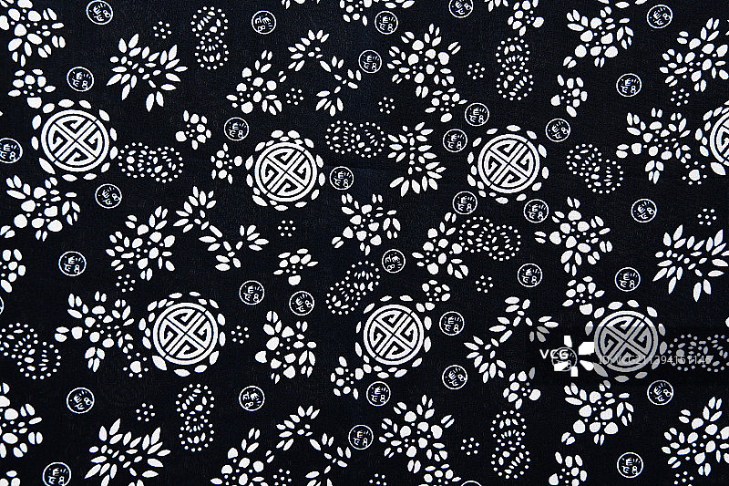 蓝印花布图片素材