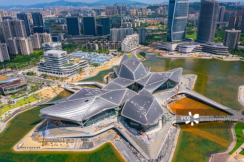 珠海市金湾区航空新城航拍图片素材
