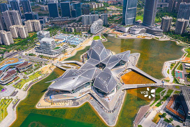 珠海市金湾区航空新城航拍图片素材
