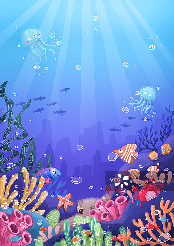海洋海底珊瑚背景图图片素材