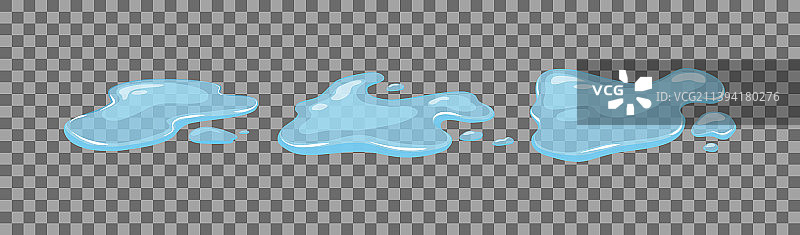 孤立透明背景上的水坑图片素材