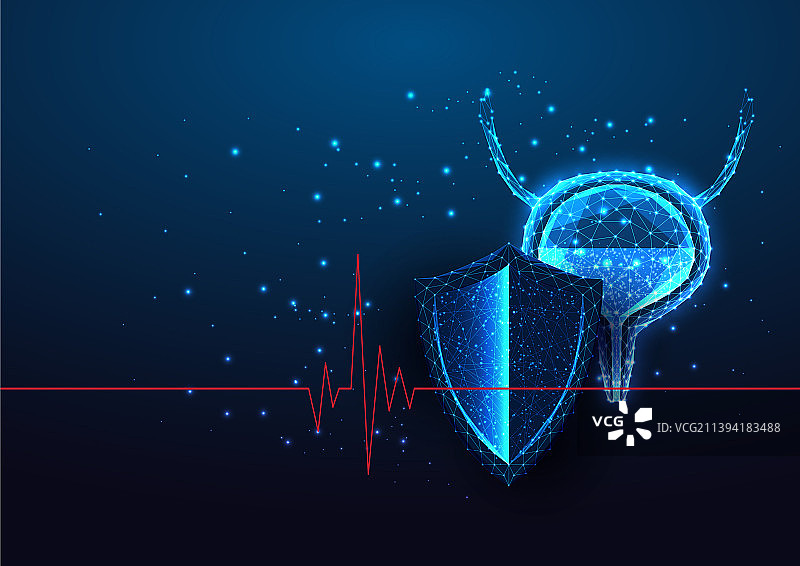 带有发光的未来膀胱保护概念图片素材