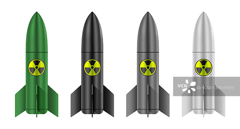 绿黑灰白配色核武器图片素材