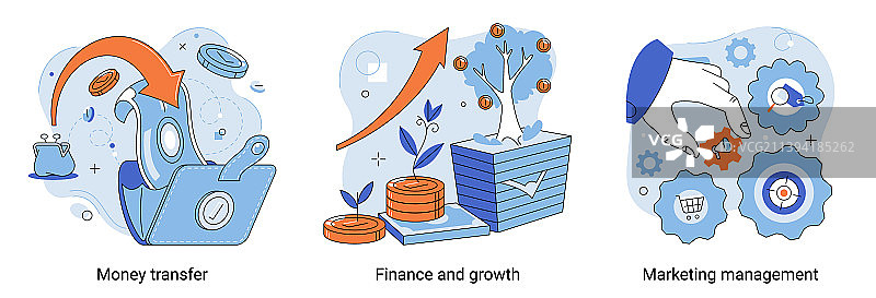 资金转账比喻：金融与增长图片素材