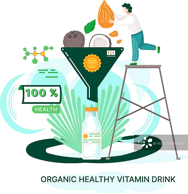 有机健康维生素饮料植物基素食图片素材