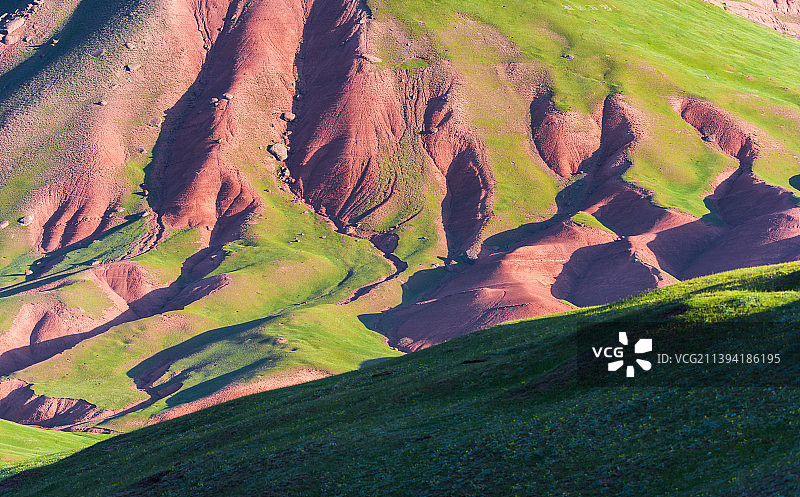 新疆克州玉其塔什草原的夏季自然风光图片素材