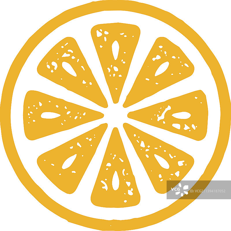 明亮的黄色柑橘水果装饰片图片素材