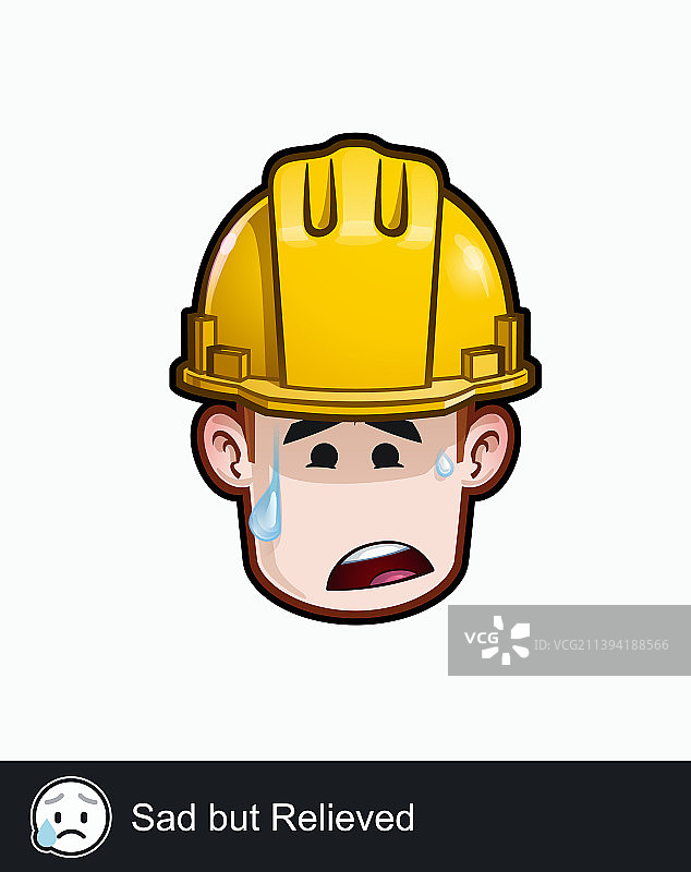 建筑工人表情担忧图片素材