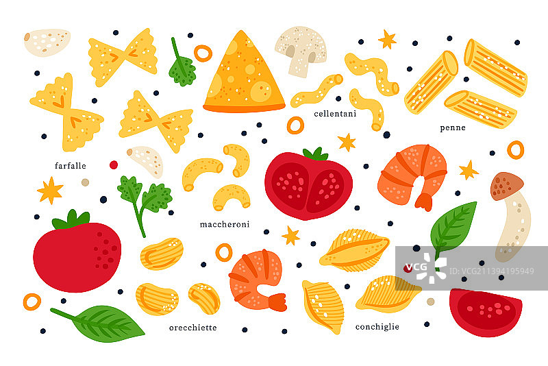 卡通意大利面图片素材