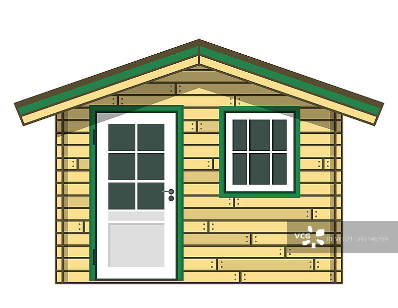 小型木制花园小屋图片素材