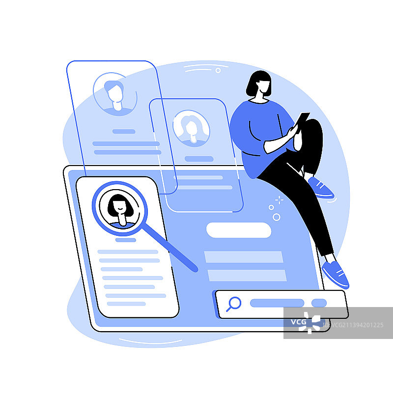 人才寻觅卡通图案图片素材