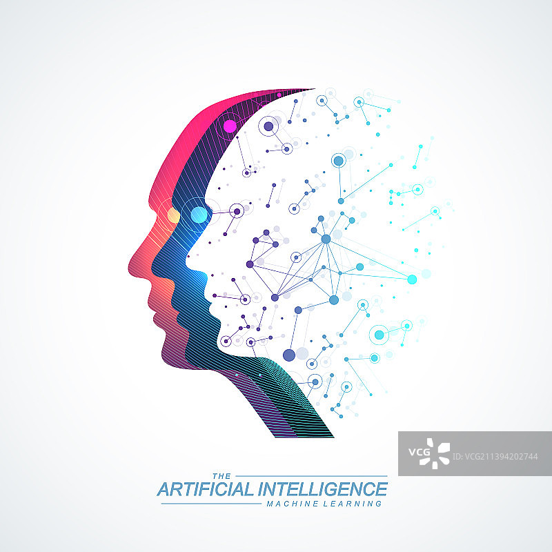 机器学习人工智能概念图片素材