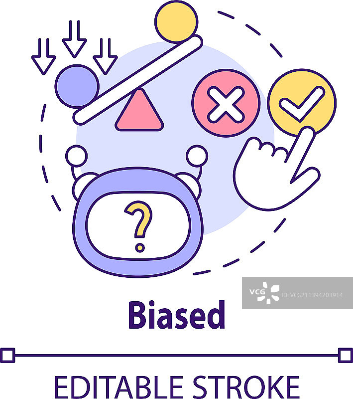 有偏见的理念图标图片素材