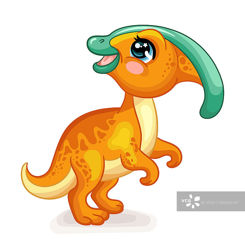 可爱卡通副栉龙恐龙宝宝图片素材