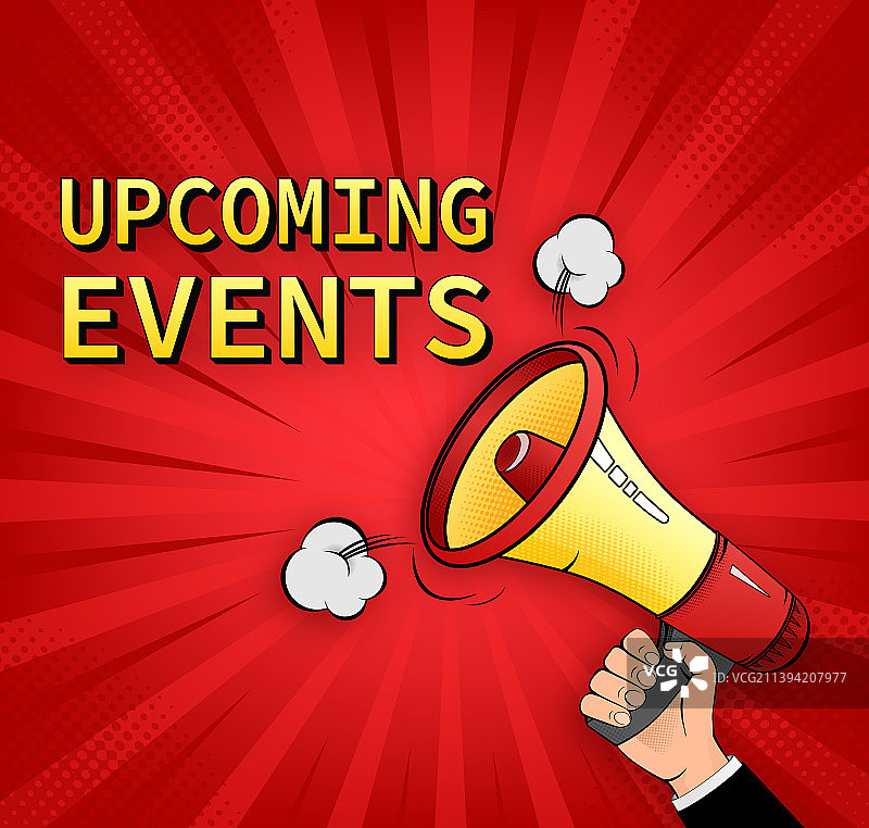 白色背景上的即将举行的活动图片素材