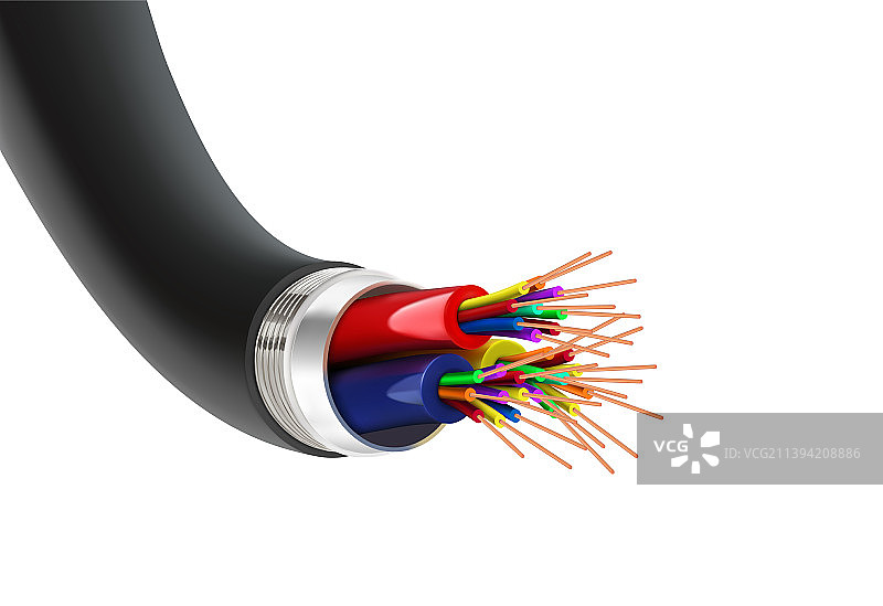 电缆截面特写图片素材