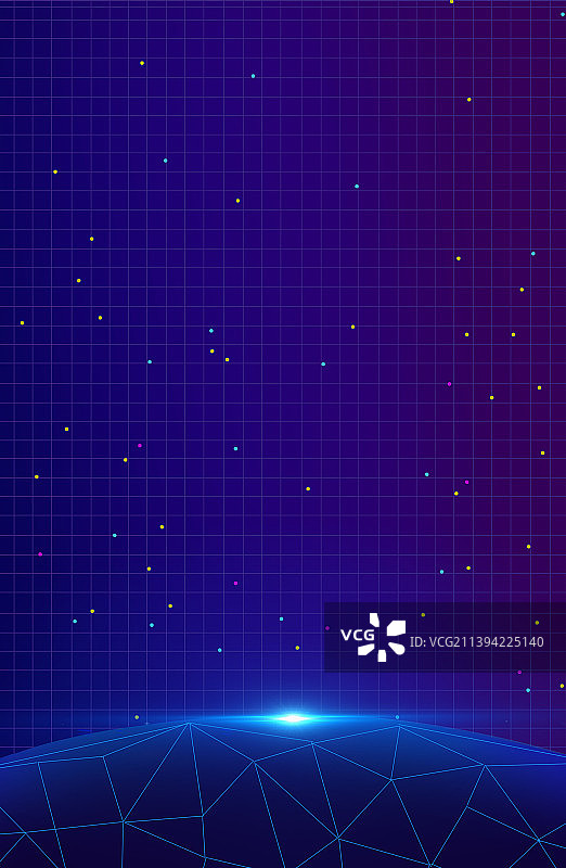 蓝色紫色商务网格科技感5G互联网纯背景图片素材